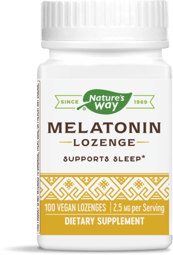 Nature's Way® Melatonin Lozenge 2.5mg Perspective: front