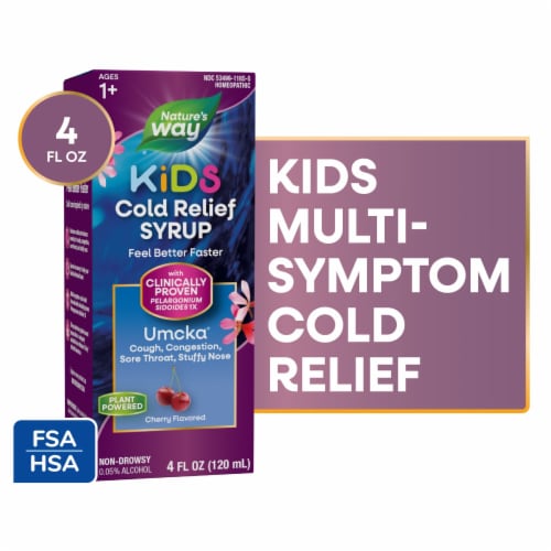 Nature's Way Children's Umcka Cold Care Kids Cherry Flavor Syrup Perspective: front