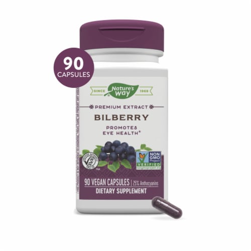 Nature's Way® Bilberry Standardized Capsules Perspective: front