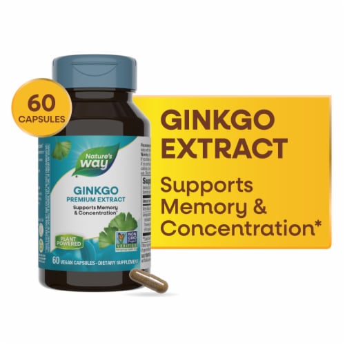 Nature's Way® Ginkgo Standardized Capsules Perspective: front