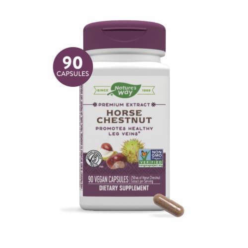 Nature's Way® Horse Chestnut Standardized Capsules 250mg Perspective: front
