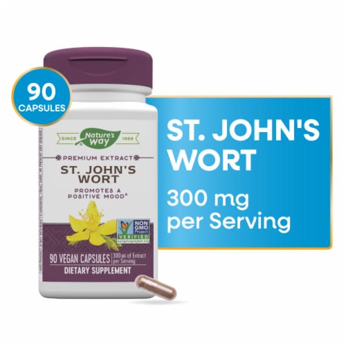 Nature's Way St. John's Wort Standardized Capsules Perspective: front