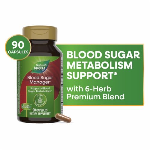 Nature's Way Blood Sugar Management Capsules Perspective: front