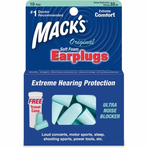 Macks 360000 Ear Care Safesound Earplugs - 10 Pair Perspective: front