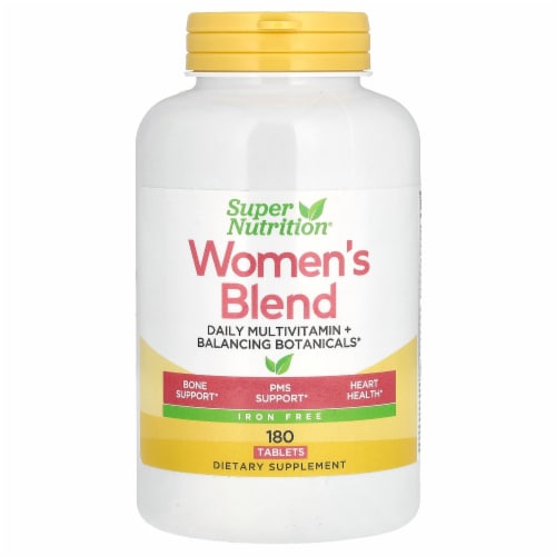 Women’s Blend Multivitamin by Super Nutrition - Vitamins & Minerals with a Balancing Herb, Perspective: front
