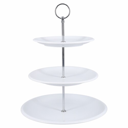 BIA Cordon Bleu 3-Tier Porcelain Cake/Serving Stand - White Perspective: front