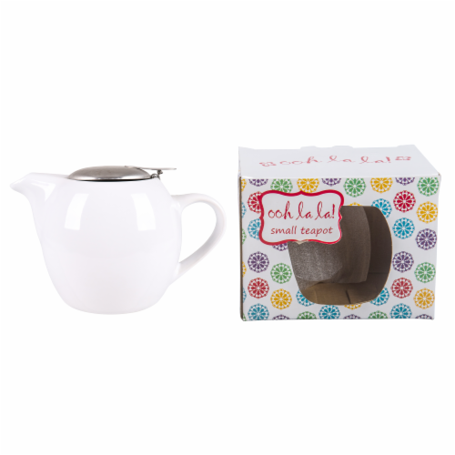BIA Cordon Bleu Teapot with Stainless Steel Infuser - White Perspective: front