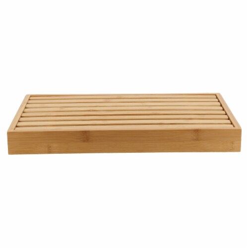 Danesco Bamboo Bread Cutting Board with Crumb Catcher Perspective: front