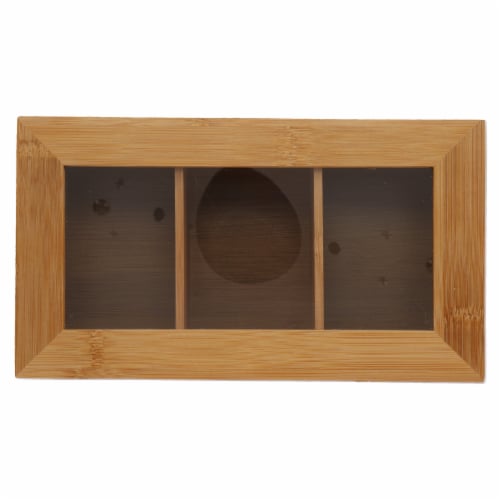 BIA Cordon Bleu Natural Living Bamboo 3 Compartment Tea Storage Box Perspective: front