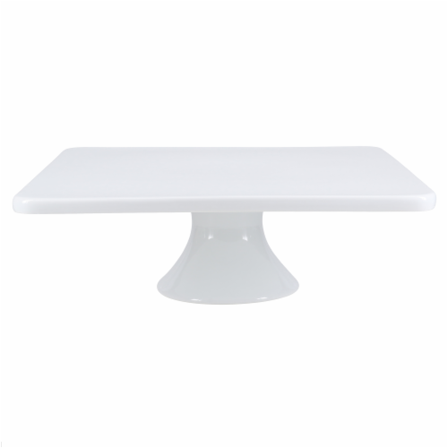 BIA Cordon Bleu Square Porcelain Pedestal Cake Stand Perspective: front