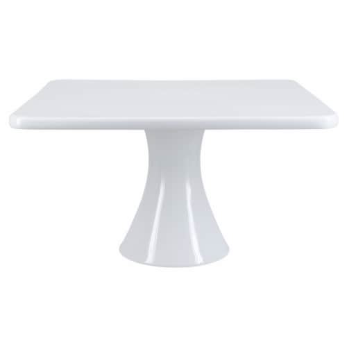 BIA Cordon Bleu Square Porcelain Pedestal Cake Stand Perspective: front