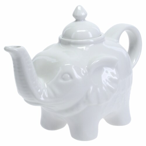 Dash of That™ Elephant Teapot - White Perspective: front