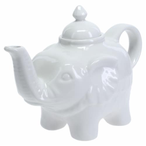 Dash of That™ Elephant Teapot - White Perspective: front