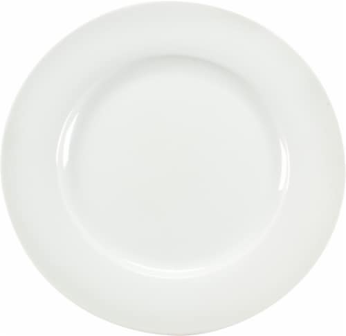 Dash of That™ Rimmed Dinner Plate - White Perspective: front