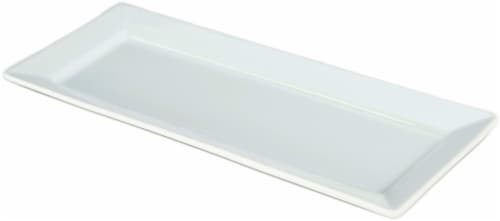 Dash of That™ Rimmed Rectangular Platter - White Perspective: front