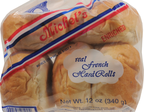 Michel's Real Hard French Dinner Rolls Perspective: front