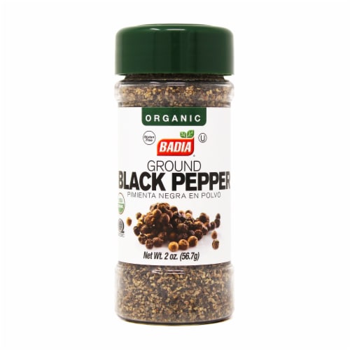 Badia Organic Ground Black Pepper Perspective: front