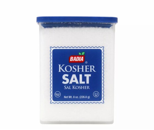 Badia Kosher Can Salt Natural Spice 8 oz Perspective: front
