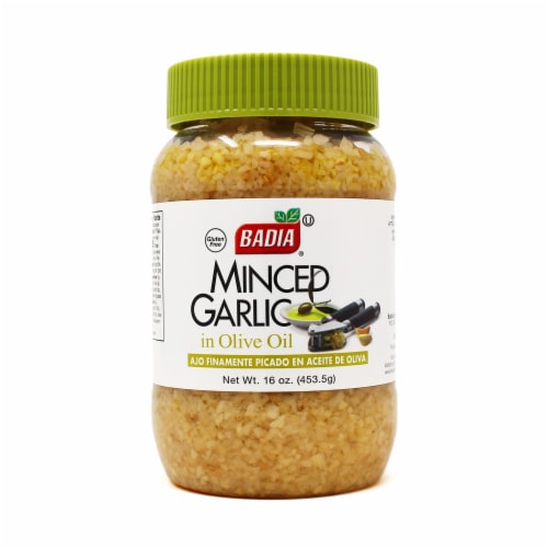 Badia Minced Garlic in Olive Oil Perspective: front