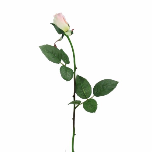 Allstate 32607377 23 in. Long Stem Artificial Rose Bud Pick Flowers, Pink Perspective: front