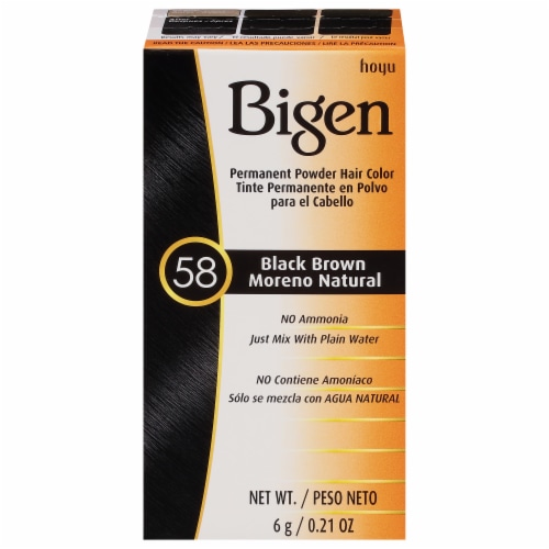 Bigen Black Brown 58 Hair Color Perspective: front