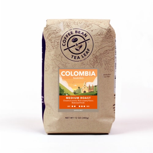 The Coffee Bean & Tea Leaf Colombia Narino Medium Roast Ground Coffee Perspective: front