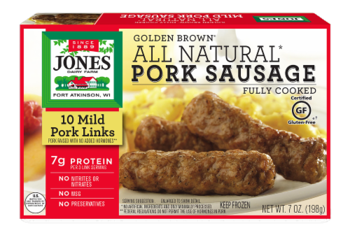 Jones Dairy Farm Golden Brown® All Natural Mild Pork Sausage Links Perspective: front