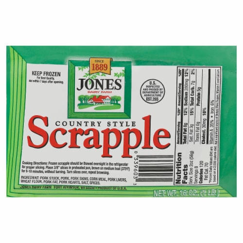 Jones Country Style Scrapple Perspective: front
