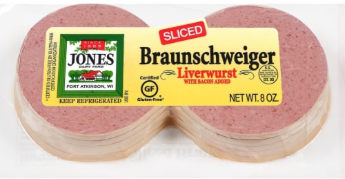 Jones Dairy Farm Braunschweiger Sliced Liverwurst Perspective: front
