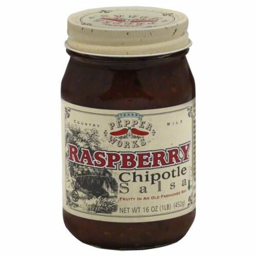 Texas Pepper Works Raspberry Chipotle Salsa Perspective: front