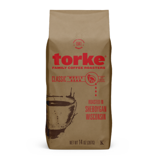 Torke® Classic Medium Roast Whole Bean Coffee Perspective: front