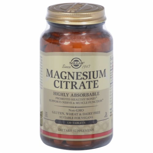 Solgar® Magnesium Citrate Tablets Perspective: front
