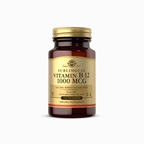 Solgar Vitamin B12 Nuggets 1000mg Perspective: front
