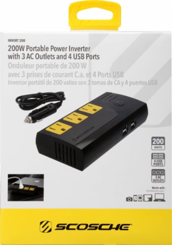 Scosche Portable Power Inverter Perspective: front