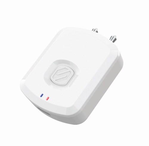 Scosche FlyTunes Universal Portable Bluetooth Wireless Audio Transmitter - White Perspective: front