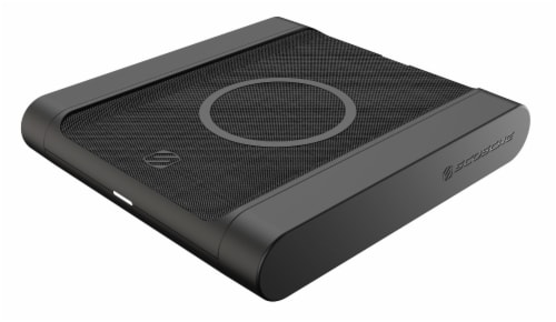 Scosche BaseLynx Pad Qi-Certified Modular Wireless Charging Station - Black Perspective: front