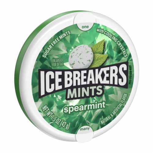 Ice Breakers Spearmint Flavored Sugar Free Breath Mints Tin 1 Tin 1