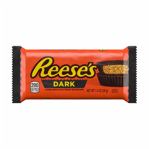 Reese's Dark Chocolate Peanut Butter Cups Perspective: front