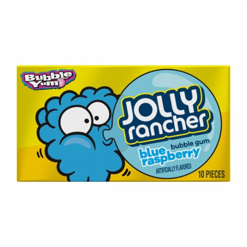 Bubble Yum Jolly Rancher Blue Raspberry Bubble Gum Perspective: front