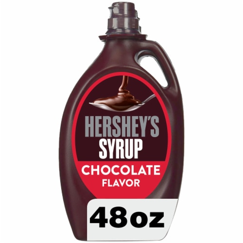 HERSHEY'S Chocolate Syrup Bulk Bottle Perspective: front