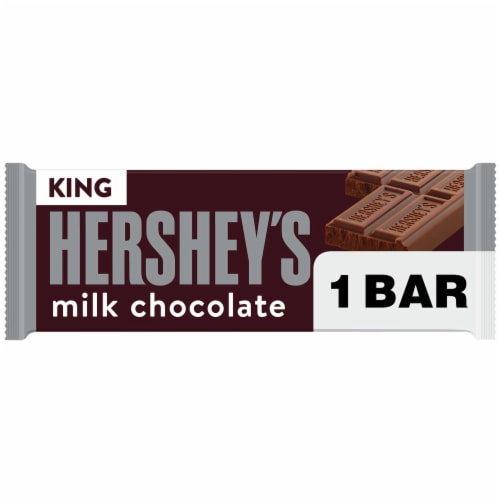 HERSHEY'S Milk Chocolate King Size Candy Bar Perspective: front