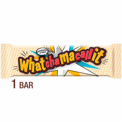 WHATCHAMACALLIT Chocolate Caramel and Peanut Flavored Crisps Candy Bar Perspective: front