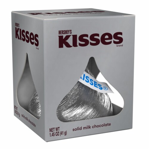 HERSHEY'S KISSES Solid Milk Chocolate Valentine Candy Gift Box Perspective: front
