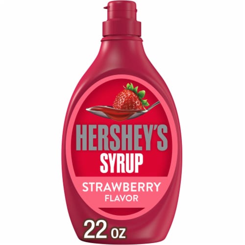 HERSHEY'S Strawberry Syrup Bottle Perspective: front
