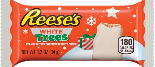Reese's White Peanut Butter Tree Holiday Candy Perspective: front