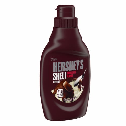 HERSHEY'S Chocolate Shell Topping Bottle Perspective: front