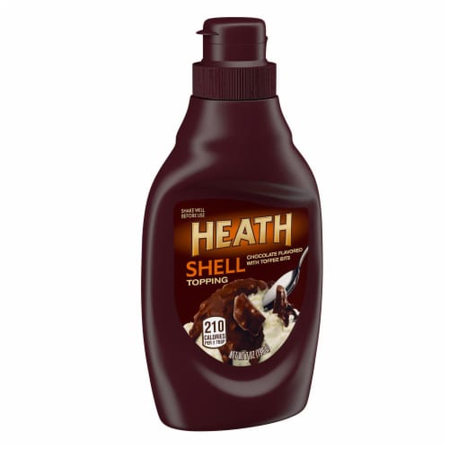 HEATH Chocolatey English Toffee Shell Topping Bottle Perspective: front