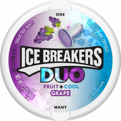 Ice Breakers Fruit + Cool Grape Duo Gum Perspective: front