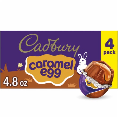 CADBURY Milk Chocolate with Caramel Center Eggs Easter Candy Eggs Perspective: front