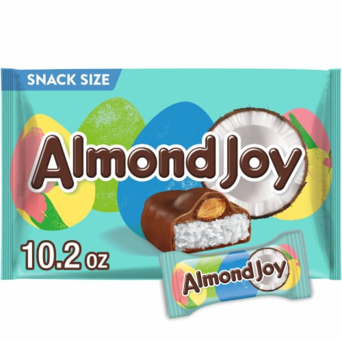ALMOND JOY Coconut and Almond Chocolate Eggs Easter Candy Bag Perspective: front